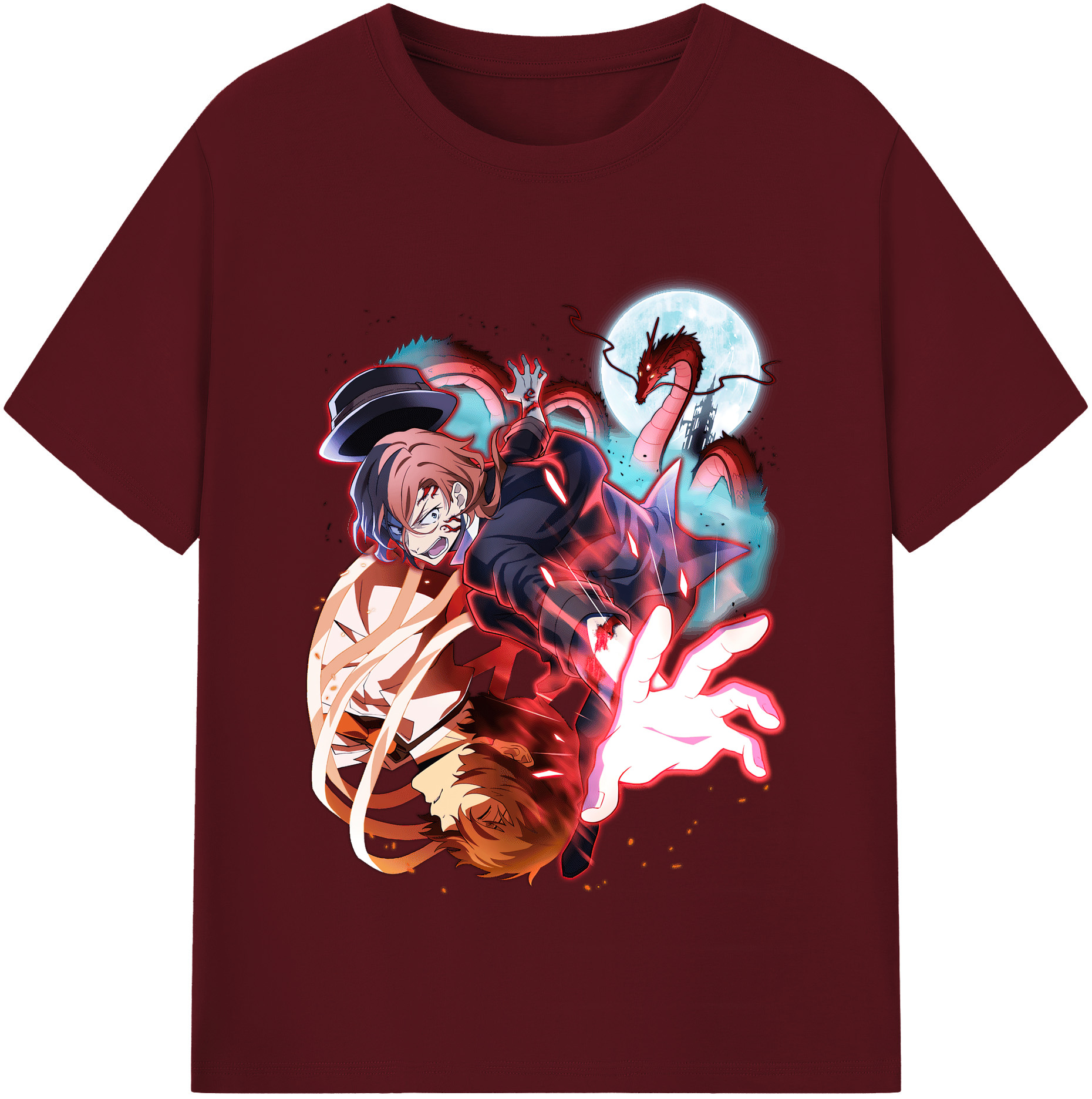 （画像用） 文豪ストレイドッグス Bungo Stray Dogs 綿100％半袖Tシャツ（フロントプリント）